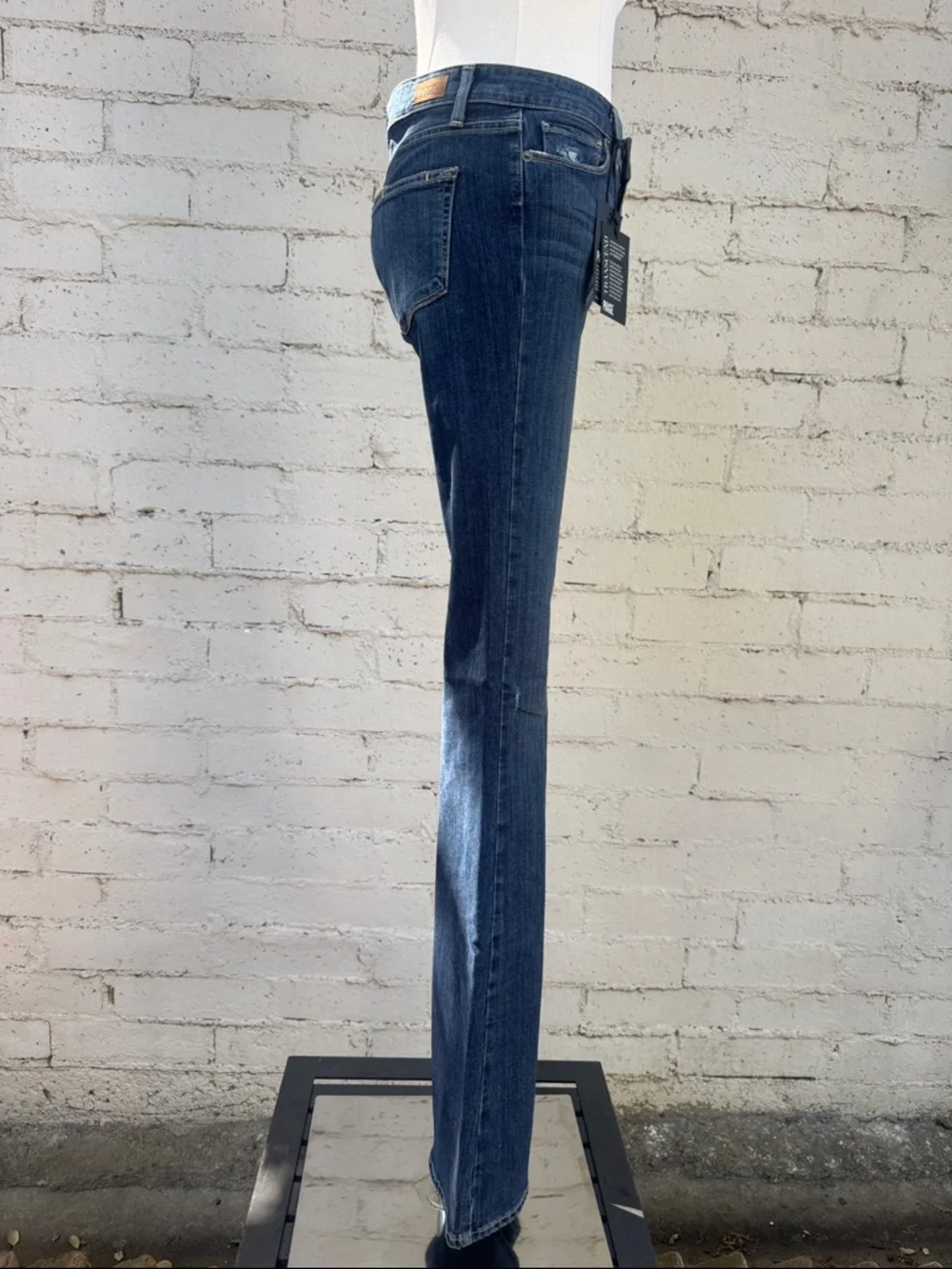 PAIGE High Rise Bell Canyon Flare Jeans Silas Destructed Size 27